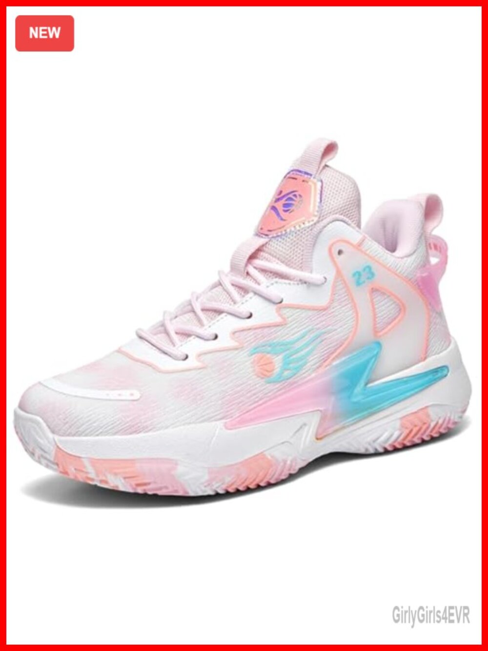 Women's Basketball Shoes Faux Leather Non-Slip Athletic Sneakers Cushioned